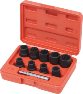 Douilles twist 1/2" de 10 à 19mm pour écrous rouillés - coffret de 10 pcs