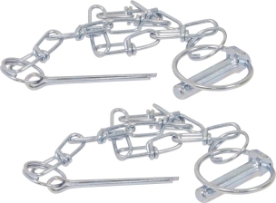 Goupilles clips 11mm avec chaîne - blister de 2 pcs