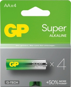 Blister de 4 piles "Super" LR6 AA Alcaline - lot de 10 blisters