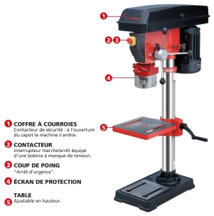 Perceuse sur colonne 230V 550W 840mm B16 29kg