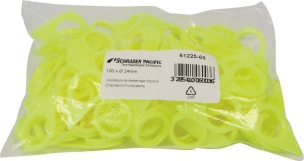 Indicateur de desserrage de roue jaune écrou de 24mm - lot de 100 pcs