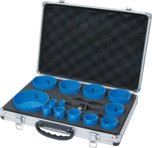 Scie trépan HSS bi-métal de 16 à 102mm - coffret de 18 pcs