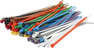 Collier nylon multicolore 4,8x186mm - lot de 100 pcs