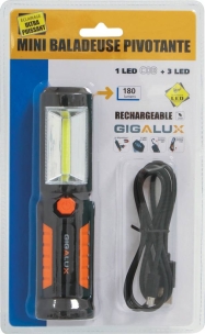 Baladeuse LED 180 lumens articulée rechargeable