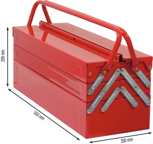 Caisse à outils métallique 5 compartiments