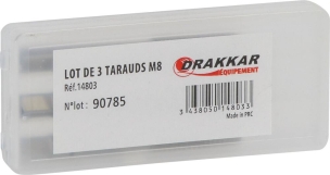 Taraud métaux HSS 3 passes M8