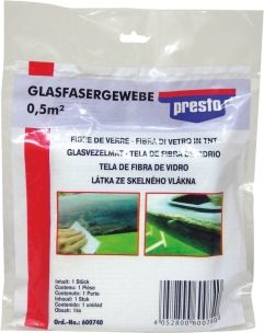 Tissu fibre de verre tissage moyen - 6 sachets avec tissu 1000x500mm