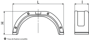 Garde-boues tôle 14"