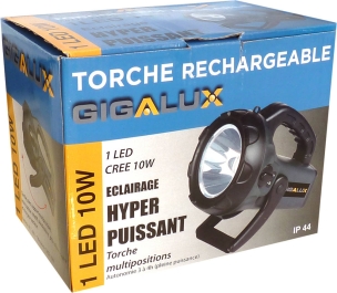 Lampe torche LED 800 lumens longue portée rechargeable