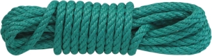 Cordage polypropylène vert 10mm 7,5m