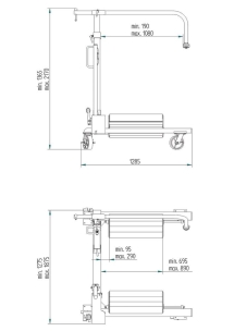 Porte roues de tracteur hydraulique mobile 1,6T