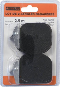 Sangle bagagère avec boucle 25mm 2,5m 300kg (lot de 2)