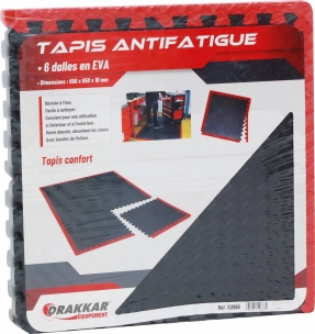 Tapis antifatigue 6 dalles 650x650x10mm