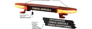 Rampe de signalisation LED 12/24V 100cm magnétique rechargeable