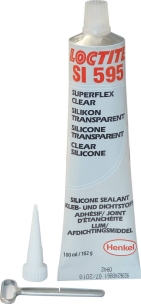 Colle silicone incolore mono-composant SI 595 - lot de 12 tubes de 100ml