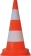 Cône de signalisation orange PVC 750mm peinture réfléchissante 3,1kg