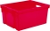 Bac de rangement rouge 50L 560x410x295mm