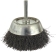 Brosse coupe sur tige 6mm fil acier ondulé 75mm